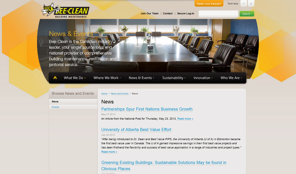 Bee Clean news screenshot
